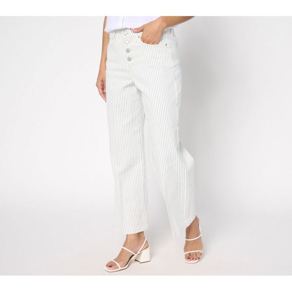 NYDJ White Striped Women's Pants